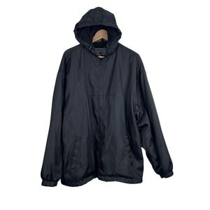 NATURALIFE Black Hooded Lightweight Zip Up Jacket Men's Size M